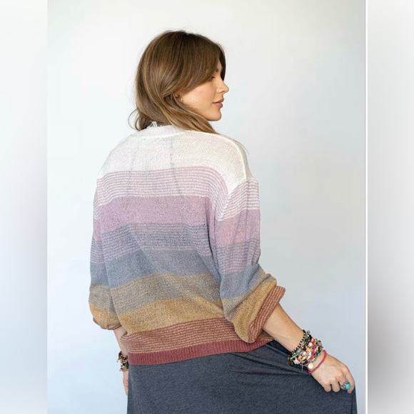 Hayden Lightweight Multicolor Striped Sweater - Picture 3 of 11